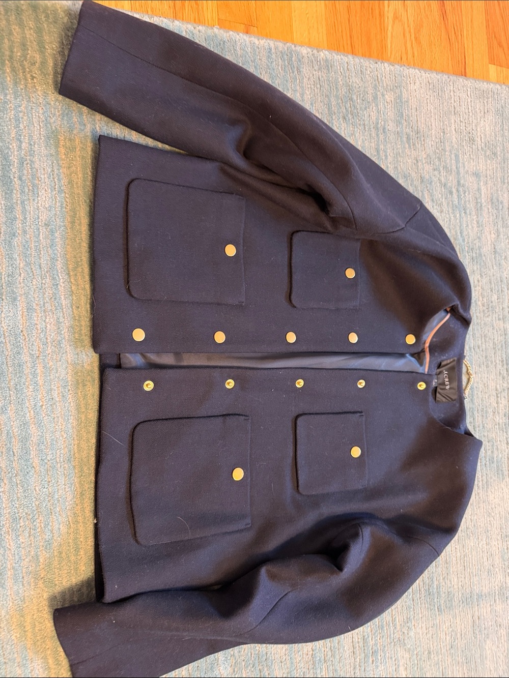 J. Crew Navy Pea Coat with Gold Buttons